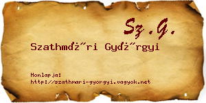 Szathmári Györgyi névjegykártya